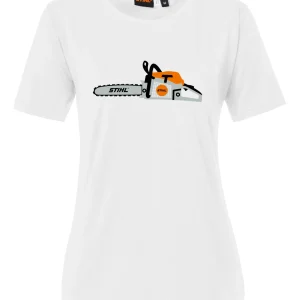 T-Shirt γυναικείο "chainsaw" λευκό, S