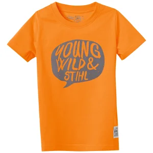 T-Shirt "young, wild" πορτοκαλί, 122-128