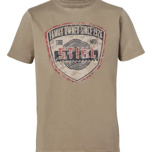 T-Shirt "family owned" άμμου, S
