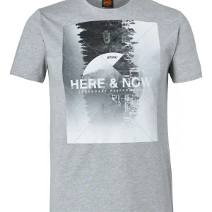 T-Shirt "here & now" γκρι, M