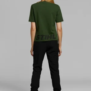 T-shirt SZ M Women LOGO BACK Green