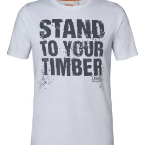 T-shirt SZ L "STAND TO YOUR TIMBER" μαύρο