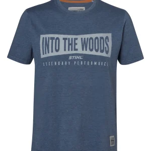 T-shirt SZ L "WOOD" Μπλε