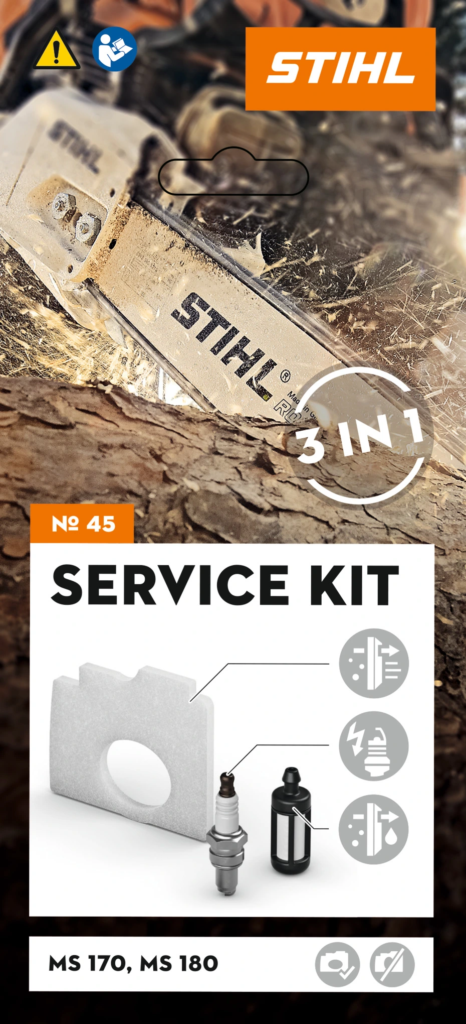 Servicing kit 45( MS 170 / MS 180 2-MIX)